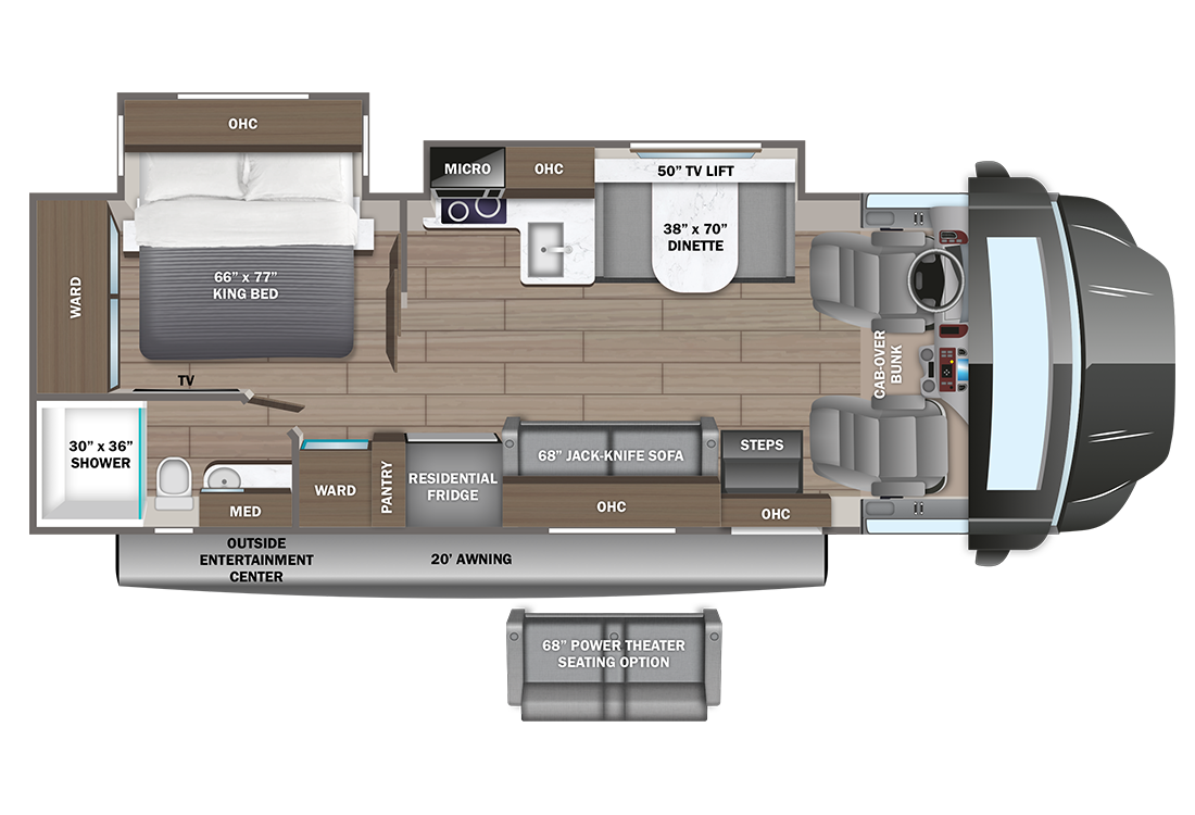 Entegra Coach Esteem XL 32U floorplan diagram