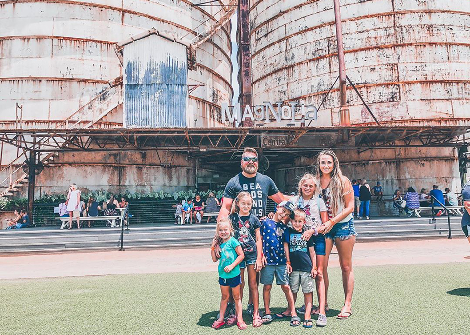 A photo of the Proha family on their travels. 